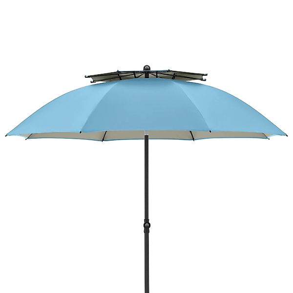 Doppler Balkonschirm Windprofi Ø 192 cm Blau mit Handöffner günstig online kaufen