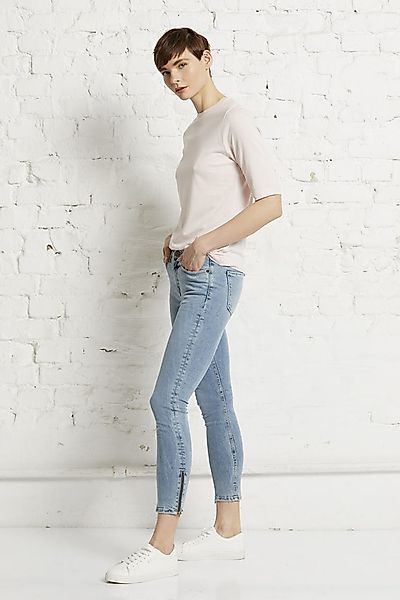 Damen Hose Aus Bio Baumwolle "Amber Slim Zip 7/8" günstig online kaufen