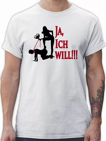 Shirtracer T-Shirt Ja ich will JGA Männer günstig online kaufen