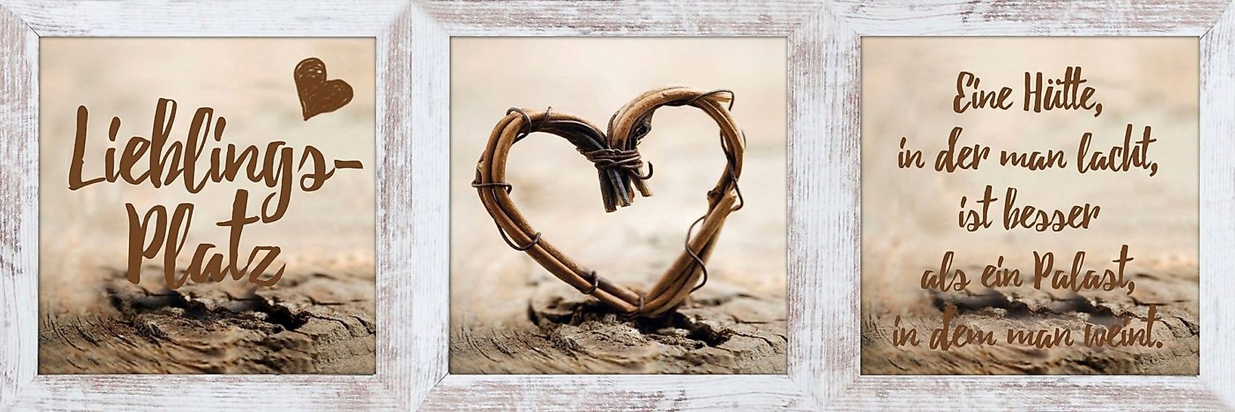 Bönninghoff Bild mit Rahmen Lieblingsplatz, Herz, (1 St) günstig online kaufen