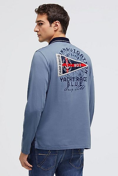 CAMP DAVID Langarm-Poloshirt aus Baumwolle günstig online kaufen