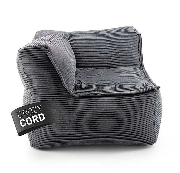 Lumaland Sitzsack Lumaland Sitzsack-Sofa Modular Cord 81x81x70cm Ecke links günstig online kaufen