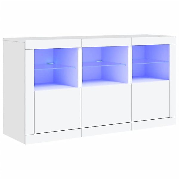 vidaXL Sideboard mit LED-Leuchten Weiß 123x37x67 cm 3209058 günstig online kaufen