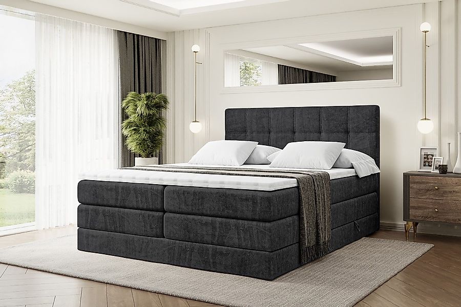 ALTDECOR Boxspringbett MARCE KING (Multipocket-Matratze H4, günstig online kaufen