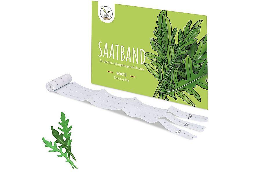 HappySeed Gemüsesamen 5m Saatband mit Rucola Samen - Eruca sativa, Saatgut günstig online kaufen