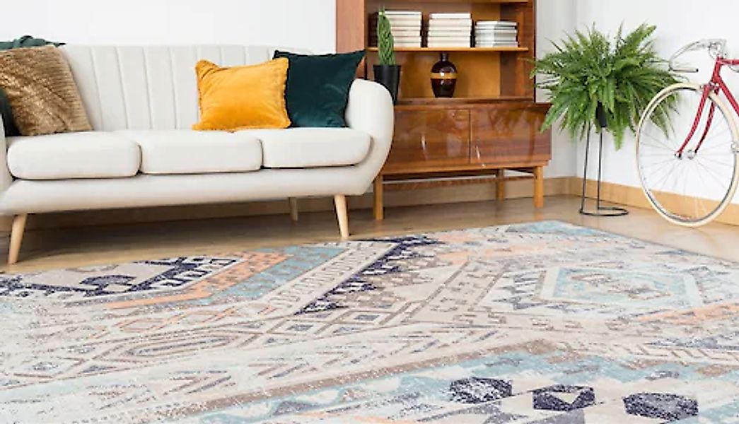 calo-deluxe Teppich »Emin 600«, rechteckig, 10 mm Höhe, reine Baumwolle, Wo günstig online kaufen