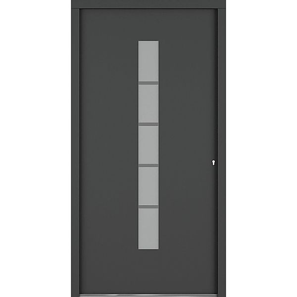 Roro Haustür OAE 1202 Aluverbund Weiß-Anthrazit 100 cm x 210 cm DIN R günstig online kaufen