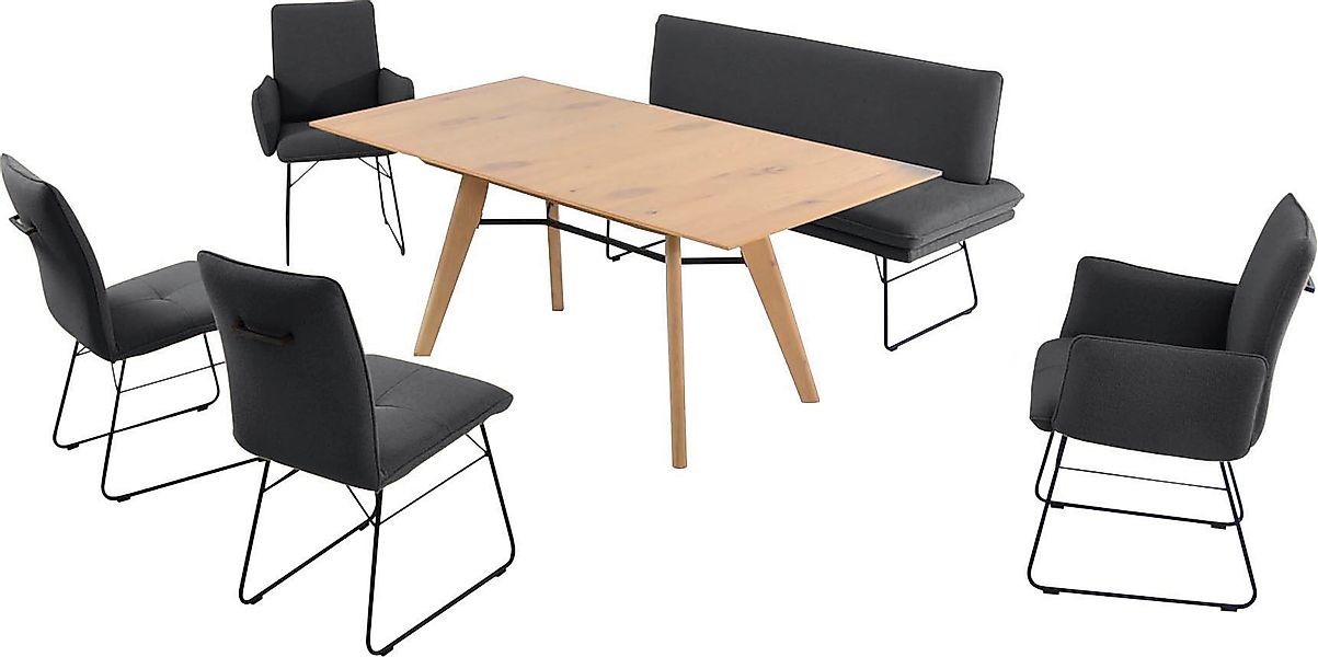 K+W Komfort & Wohnen Essgruppe "Giacomo IV" 6 Stk. tlg. Polsterbank in 2 Gr günstig online kaufen