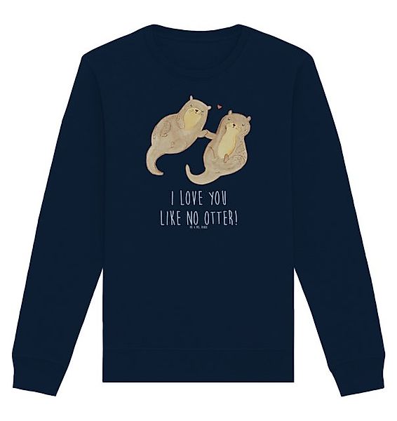 Mr. & Mrs. Panda Longpullover Größe XL Otter Hände halten - French Navy - G günstig online kaufen