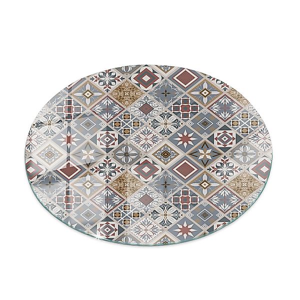 Tulup Tischplatte Mosaikmuster mit Ornamenten Glas für Tischplatte 80x80 cm günstig online kaufen