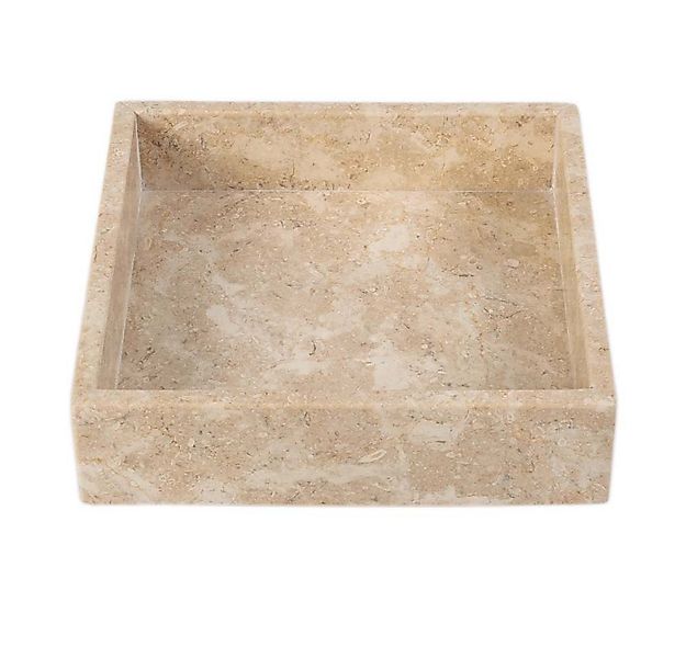 wohnfreuden Dekotablett Marmor Tablett creme quadratisch 20 cm, 1348 günstig online kaufen