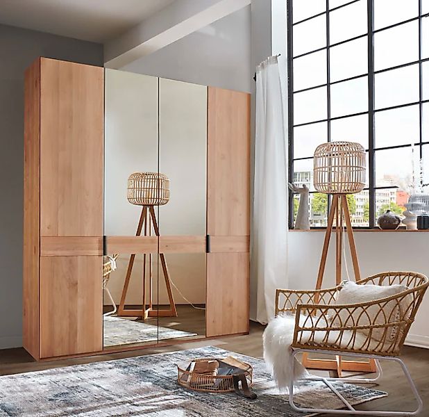 WIEMANN Kleiderschrank "Cardiff, Massivholztüren in Kombination mit Glas- o günstig online kaufen