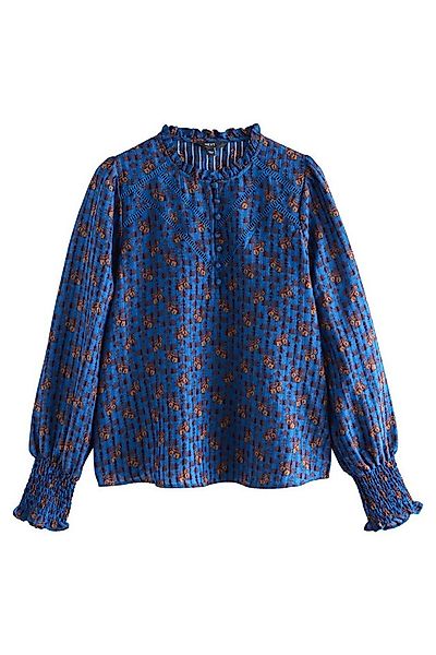 Next Langarmbluse Chenille-Langarmbluse mit Gittereinsatz (1-tlg) günstig online kaufen