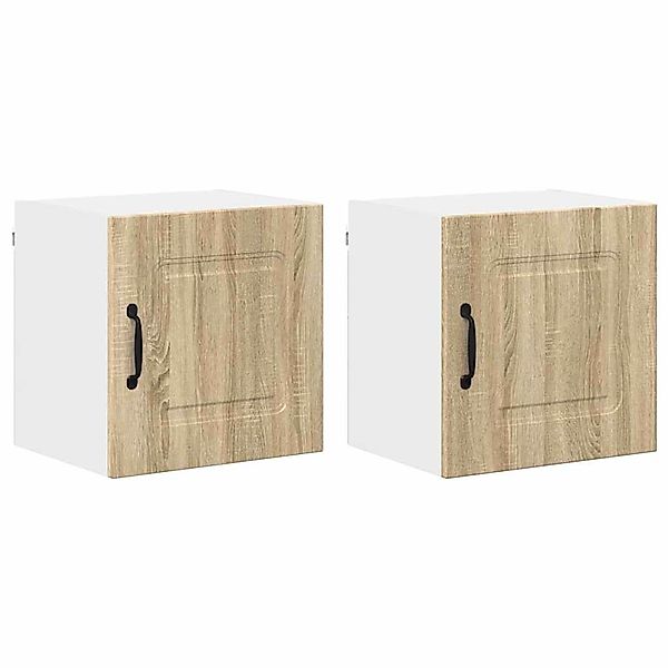 vidaXL Küchenwandschrank mit Regal 2 Stk Sonoma-Eiche 40 x 31 x 40 cm 88451 günstig online kaufen