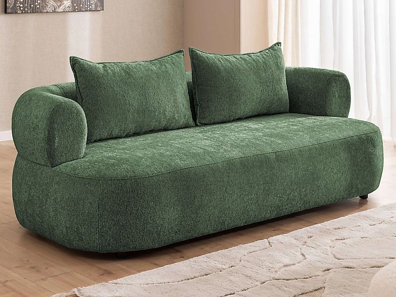 Home affaire 3-Sitzer "LUSSAC 3-Sitzer Design-Sofa mit Zierkissen, Maße B/T günstig online kaufen