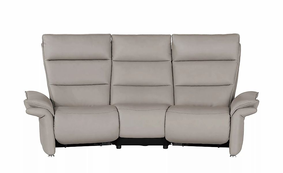 Hukla Trapezsofa aus Leder  Corvina ¦ grau ¦ Maße (cm): B: 216 H: 109 T: 10 günstig online kaufen