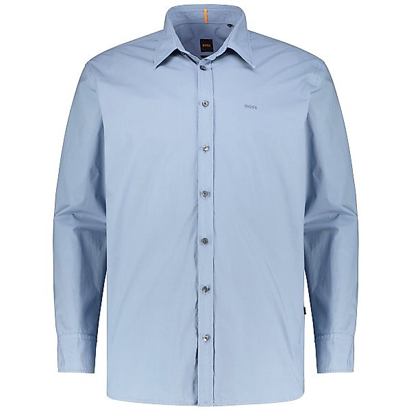 BOSS Freizeithemd mit Biobaumwolle Farbe graublau Größe: 6XL günstig online kaufen
