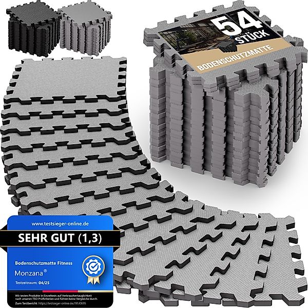 Bodenschutz-/Puzzlematten 54er-Set Grau 264x175x1cm günstig online kaufen