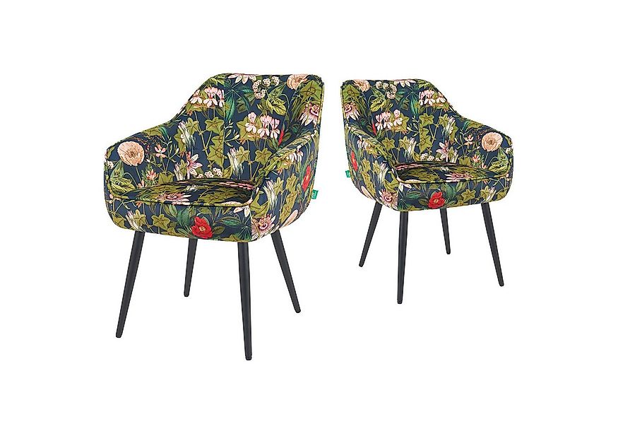 DUBI Möbel Polsterstuhl Mika-Kian, Federkernpolsterung, pulverbeschichtet i günstig online kaufen