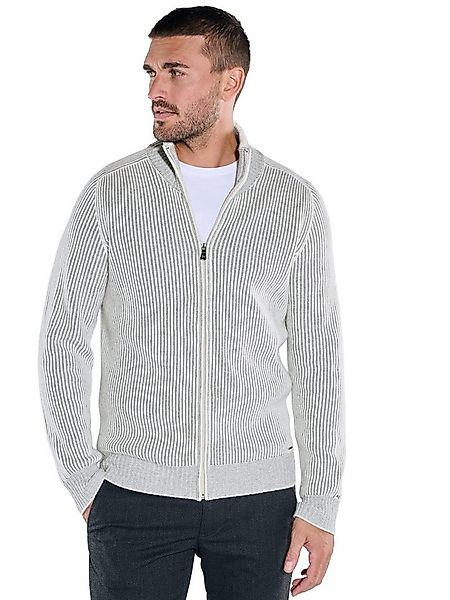 emilio adani Strickjacke Herren Strickjacke strukturiert, Naturweiss günstig online kaufen