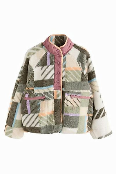 Next Fleecepullover Jacke aus Teddyfell-Fleece mit Druckknöpfen (1-tlg) günstig online kaufen