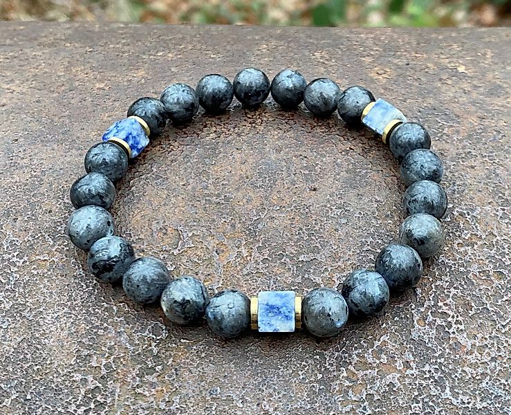 NAHLE Perlenarmband Naturstein Perlenarmband Larvikit Energie günstig online kaufen