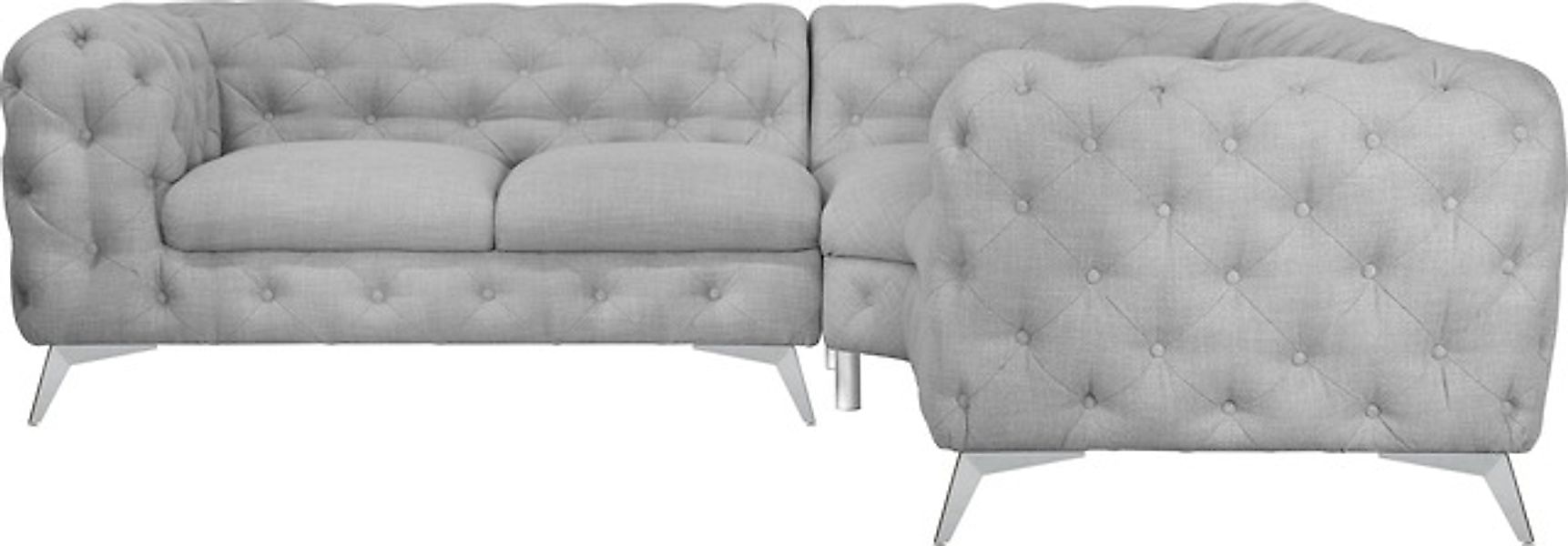Home affaire Chesterfield-Sofa »Ecksofa GLYNIS L-Form mit Wellenunterfederu günstig online kaufen