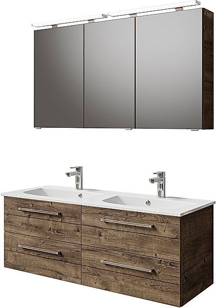 Saphir Badmöbel-Set Serie 6025 2-teilig Mineralmarmor-Waschtisch mit LED-Sp günstig online kaufen