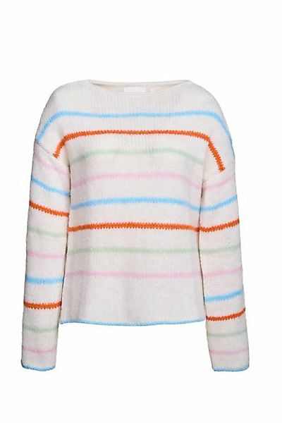 Rich & Royal Sweatshirt Cozy crew neck colourful stripes, pearl white günstig online kaufen