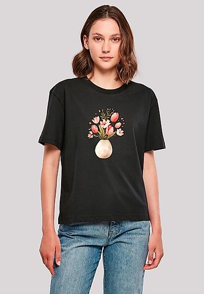 F4NT4STIC T-Shirt Rosa Frühlingsblumenstrauß in Vase Premium Qualität günstig online kaufen