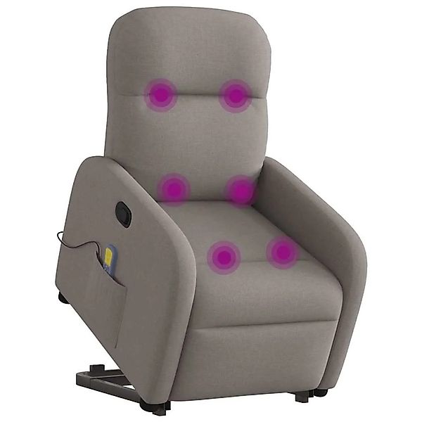 vidaXL Massagesessel mit Aufstehhilfe Taupe Stoff 3302989 günstig online kaufen