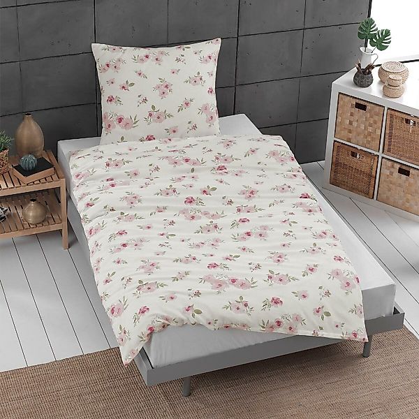 TRAUMSCHLAF Bettwäsche Rose, Flanell, 3 teilig, günstig online kaufen