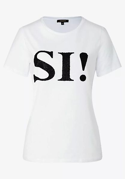 T-Shirt mit Perlenaufschrift, weiß, Frühjahrs-Kollektion günstig online kaufen