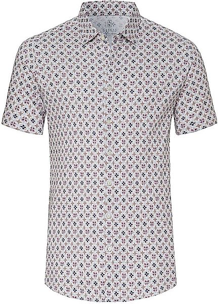 Desoto Short Sleeve Jersey Hemd Druck Beige  - Größe S günstig online kaufen