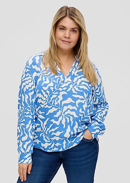 s.Oliver Langarmbluse Viskosebluse mit All-over-Print günstig online kaufen