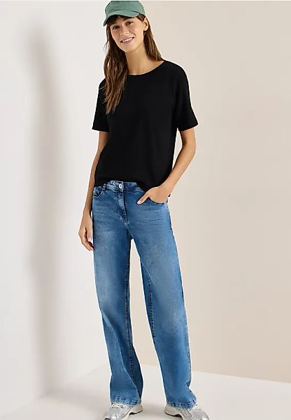 Basic Rippstruktur T-Shirt günstig online kaufen