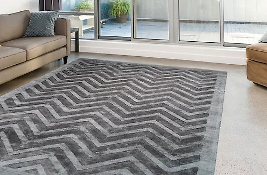 my home Teppich »Genta«, rechteckig, 13 mm Höhe, Wohnzimmer günstig online kaufen