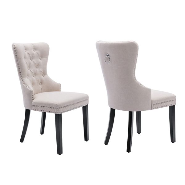 Flieks Esszimmerstuhl (2 St), Leinen Stuhl günstig online kaufen