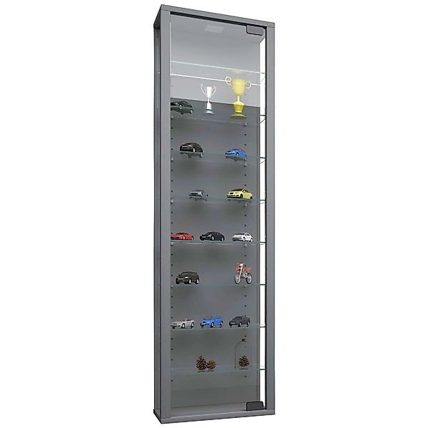 ebuy24 StanoMaxi Glasvitrinen Wandhängend 1 Glastür Silberfarben günstig online kaufen
