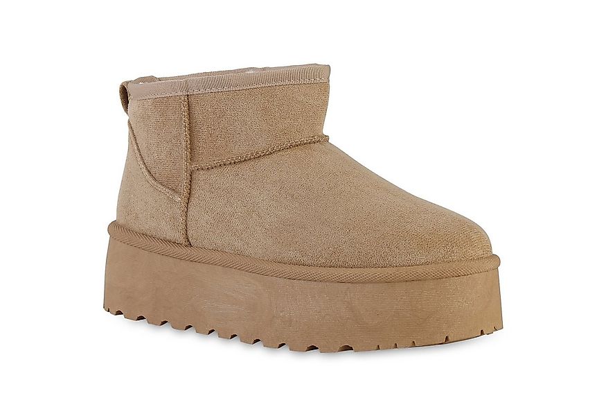 VAN HILL 840609 Plateaustiefelette Damen Warm Gefütterte Plateau Boots Prof günstig online kaufen