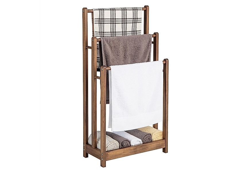KOMFOTTEU Handtuchhalter Handtuchständer, freistehend, mit 3 Handtuchstange günstig online kaufen