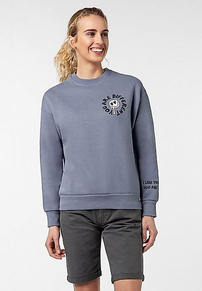 SUBLEVEL Sweatshirt Damen Pullover langarm mit Gute Laune Backprint Sweater günstig online kaufen