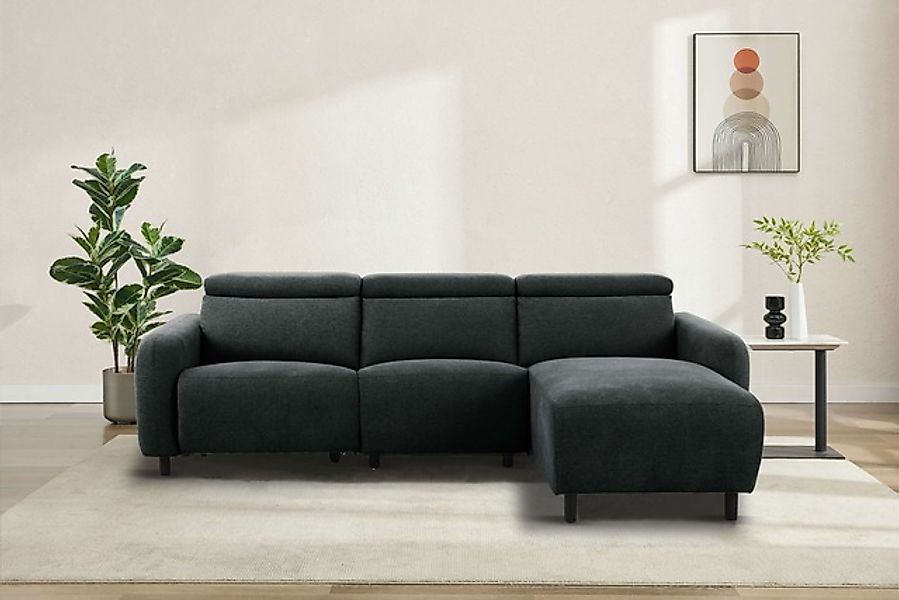 Home affaire Ecksofa »SKAANE Struktur, L-Form, 274 cm, manuelle/elektrische günstig online kaufen