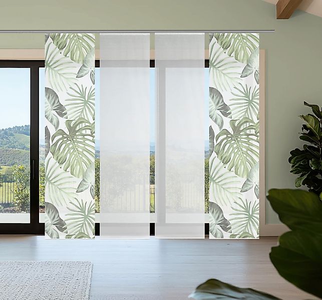 Vision S Schiebegardine "SANJA" Paneelwagen 4 Stk. tlg. Schiebevorhang,Bamb günstig online kaufen