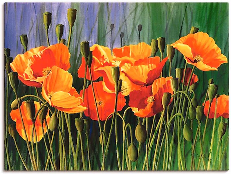Artland Leinwandbild »Mohnblumen I« Blumen 1 Stk. tlg. auf Keilrahmen gespa günstig online kaufen