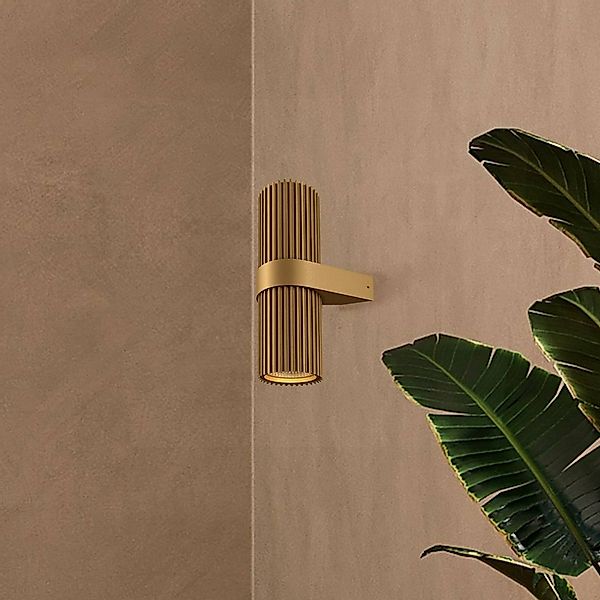 Wandleuchte DYNAMICS, goldfarben, Höhe 23 cm, Metall up/down günstig online kaufen