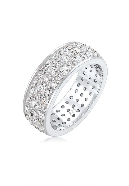 Elli Premium Fingerring Microsetting Zirkonia Weiß günstig online kaufen