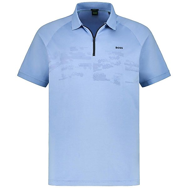 BOSS Poloshirt mit Stretch Farbe hellblau Größe: 5XL günstig online kaufen