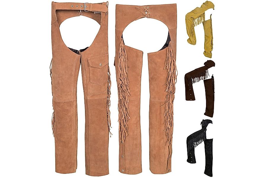German Wear Reithose GW952T Chaps Fransenhose Reiter Cowboy Western Lederch günstig online kaufen