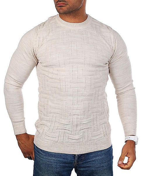 CARISMA Strickpullover Herren leichter Feinstrick einfarbig uni Strickmuste günstig online kaufen